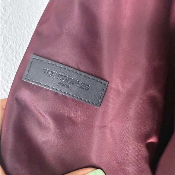 The Kooples Deep Red Burgundy Men’s Bomber Jacket sz M - Picture 10 of 16